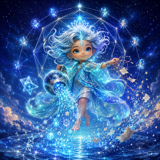 Aquarius constellation icon