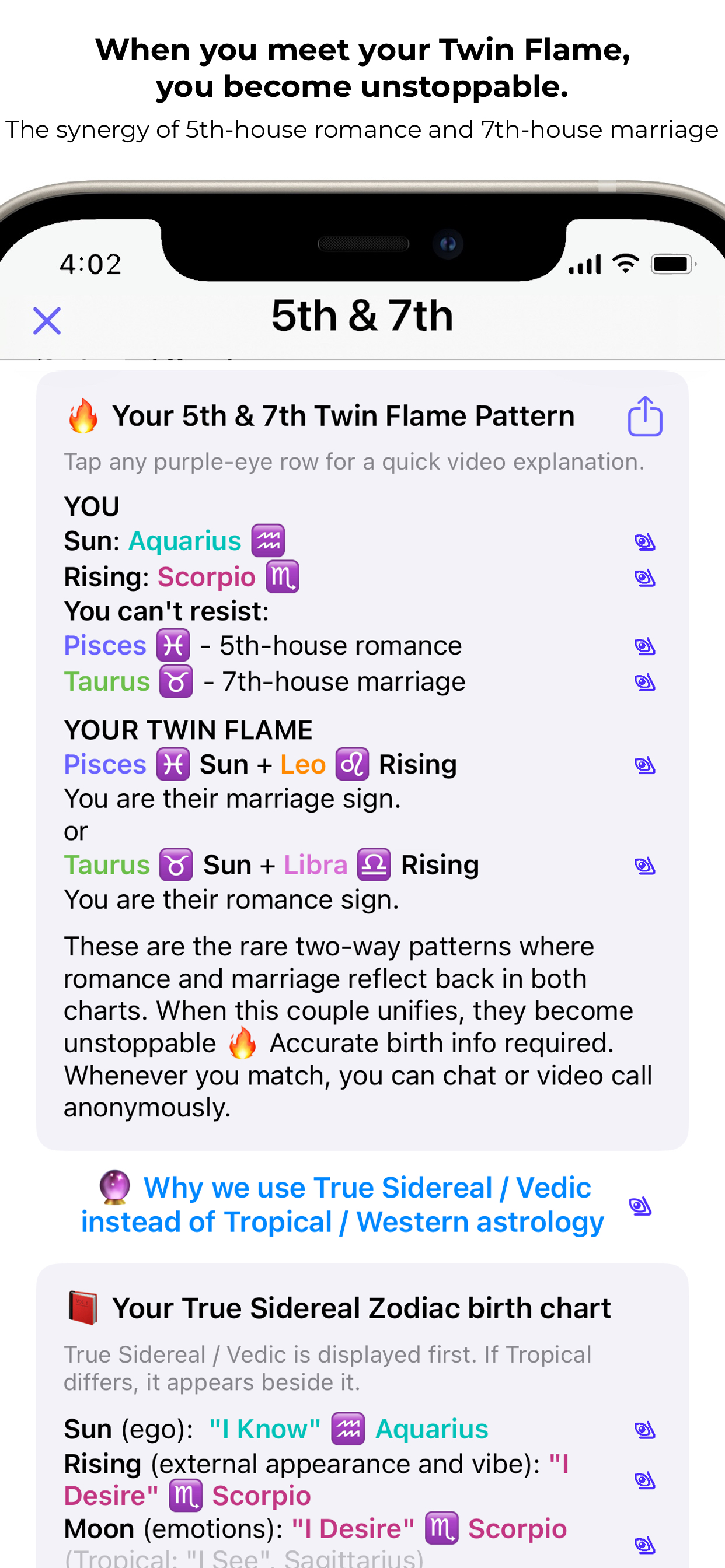 Matching explanation screenshot